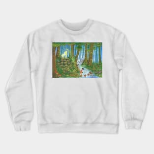 a magical story book follow me magical fantasy children illustration Crewneck Sweatshirt